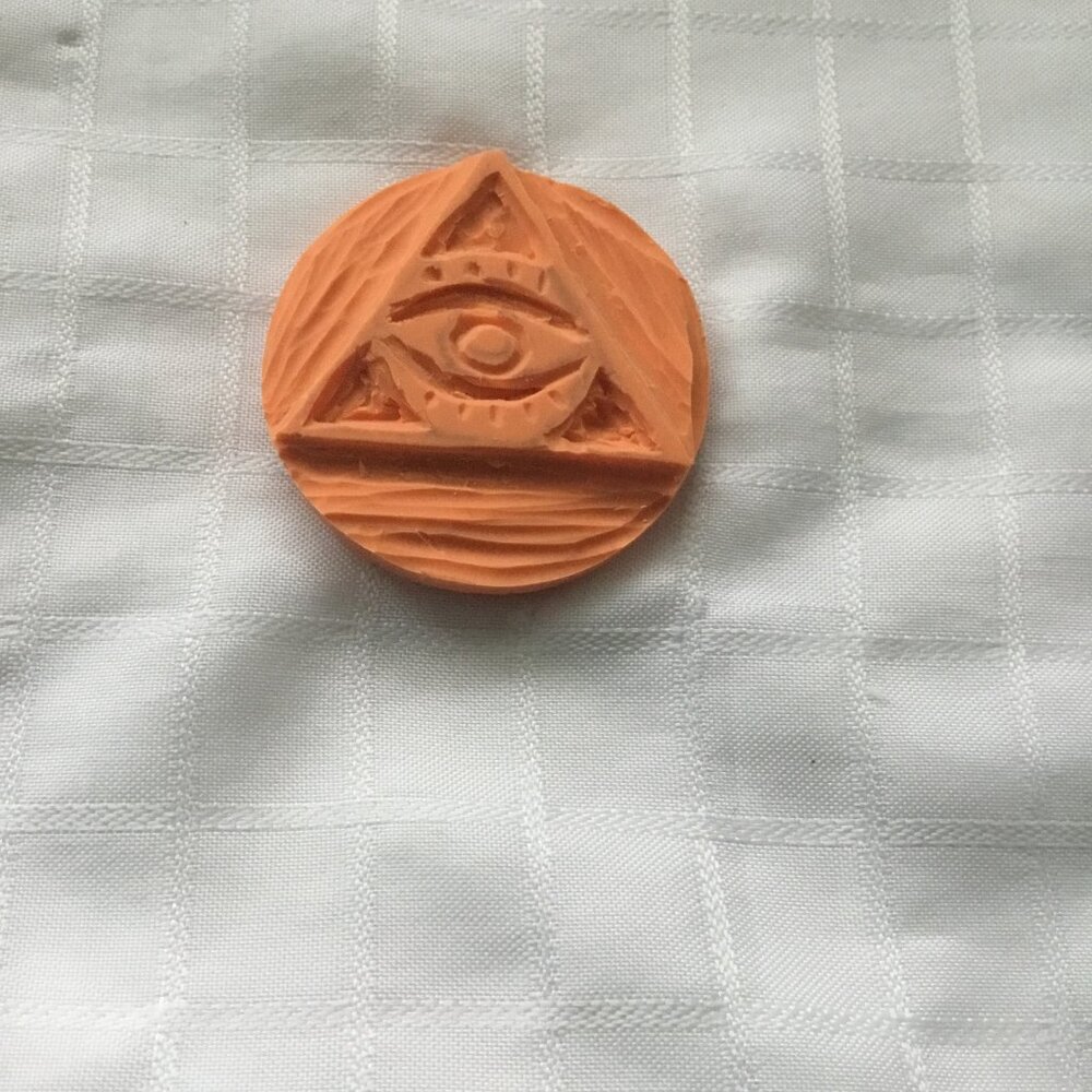 Two sides hand made rubber stamp